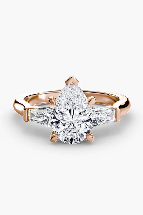Three-Stone Ring (Baguette Side Stones)