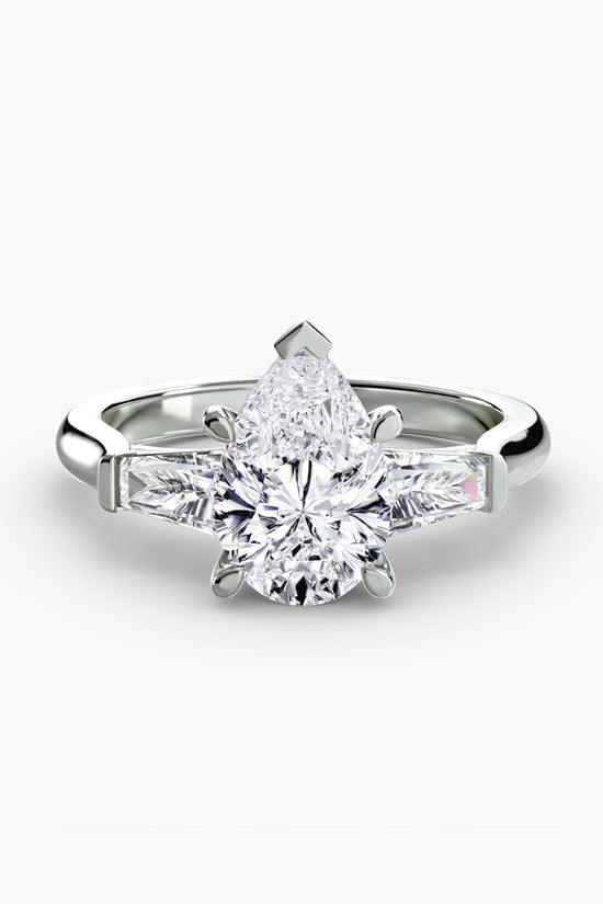 Three-Stone Ring (Baguette Side Stones)