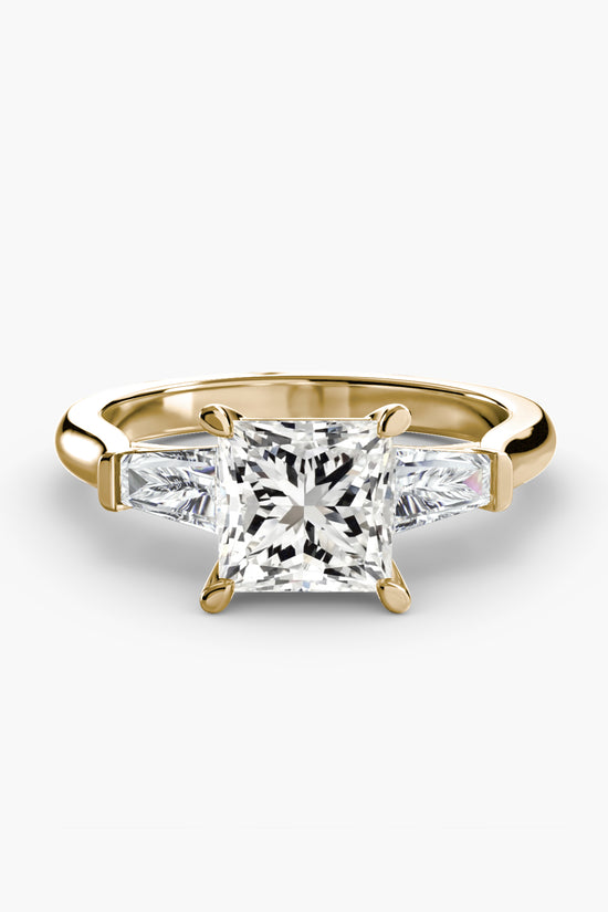 Three-Stone Ring (Baguette Side Stones)