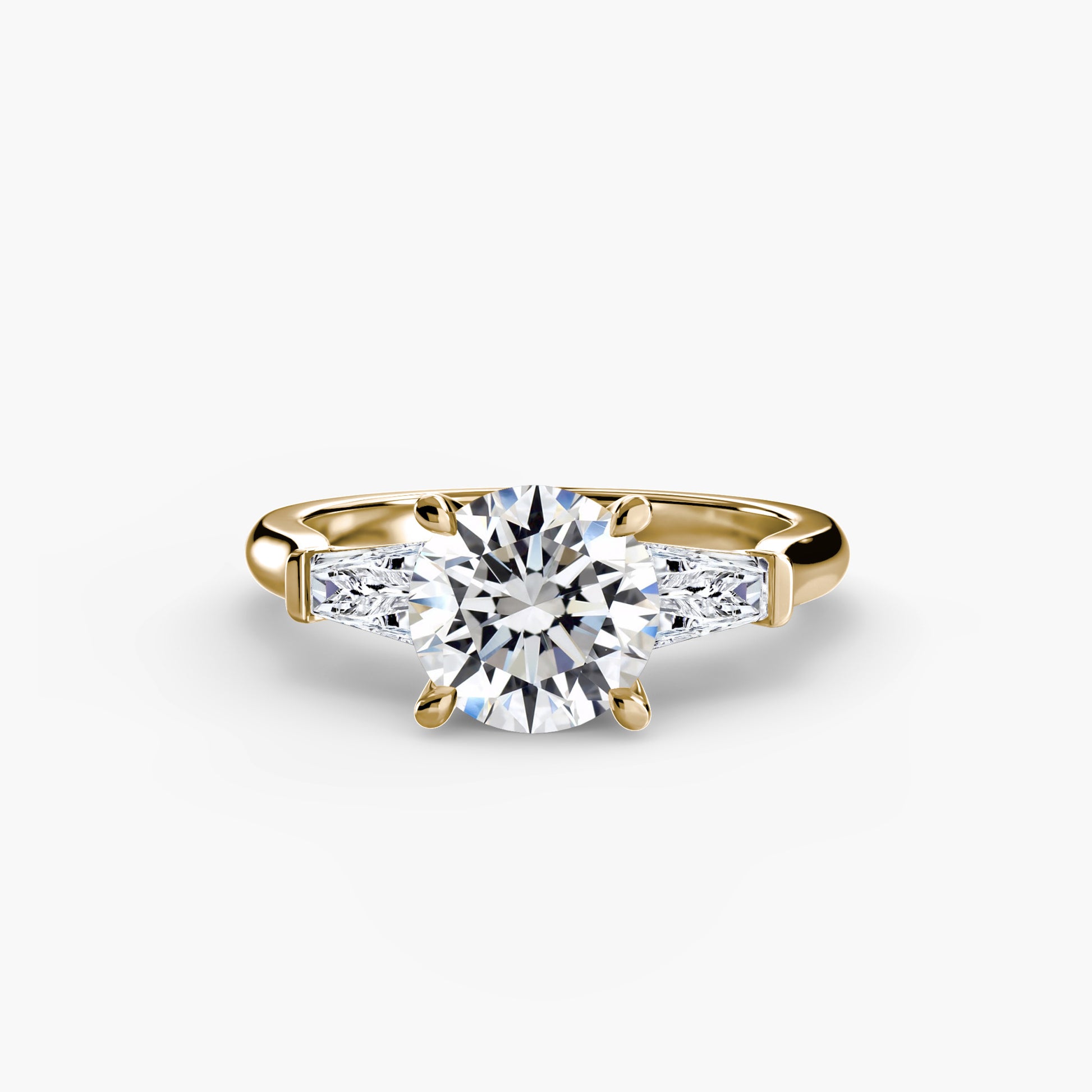 Three-Stone Ring (Baguette Side Stones)