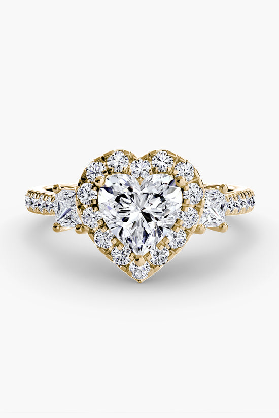 Three-Stone Ring with Halo 2
