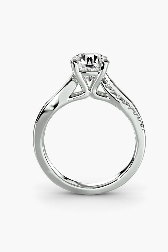 The Split Shank Pavé Solitaire