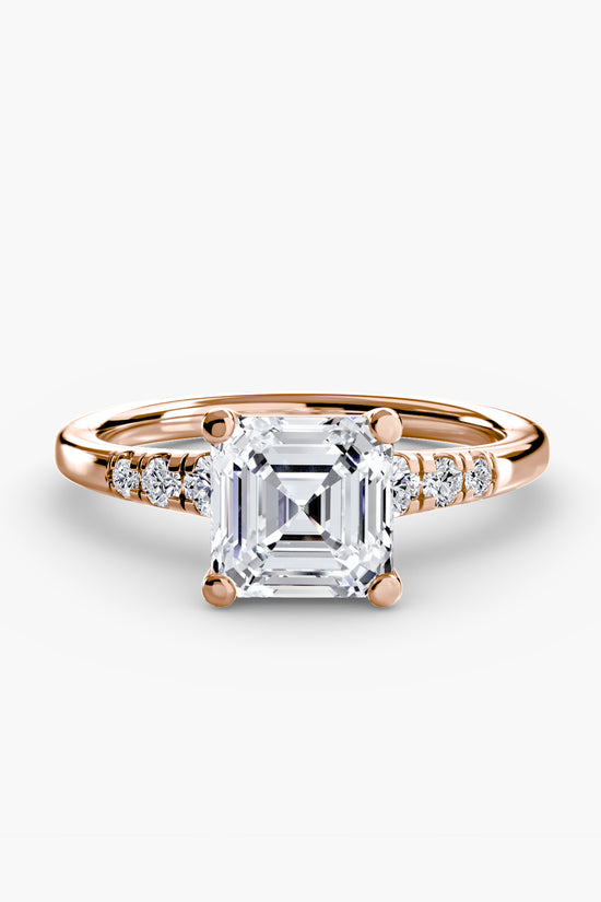 Solitaire with Shoulder Accents