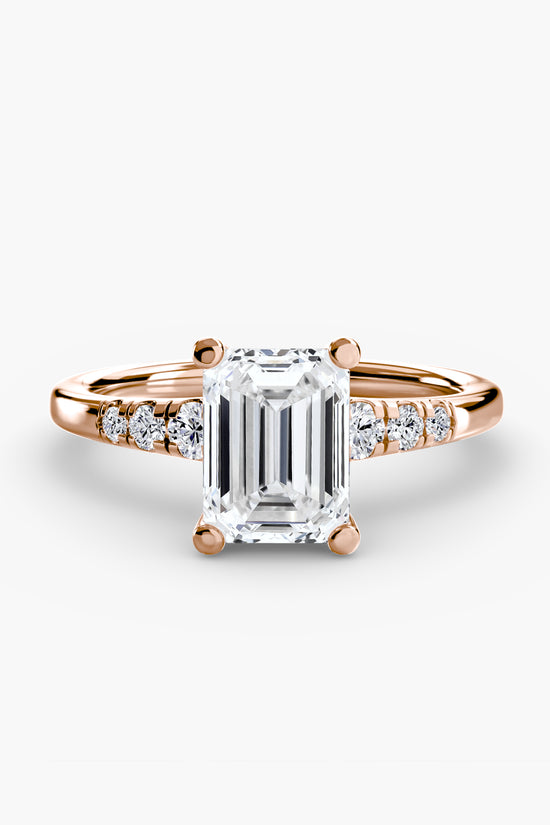 Solitaire with Shoulder Accents