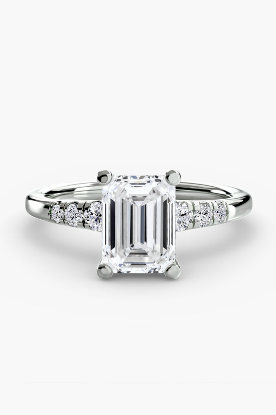 Solitaire with Shoulder Accents
