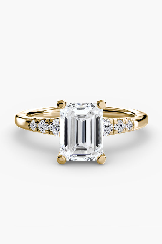 Solitaire with Shoulder Accents