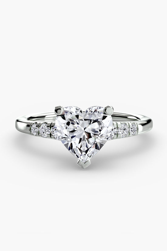 Solitaire with Shoulder Accents