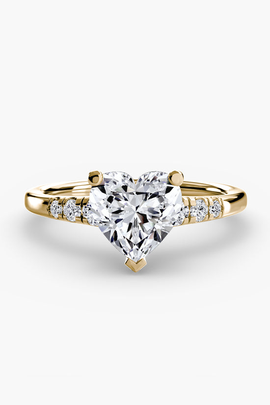 Solitaire with Shoulder Accents