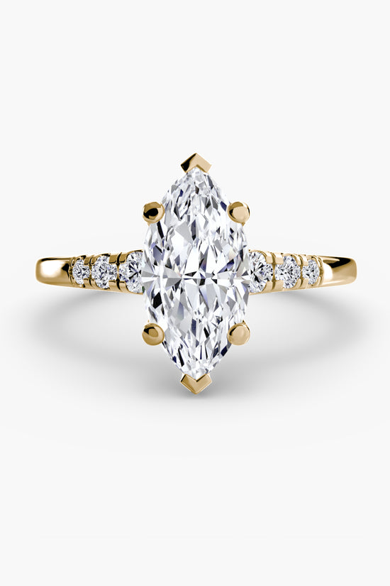 Solitaire with Shoulder Accents