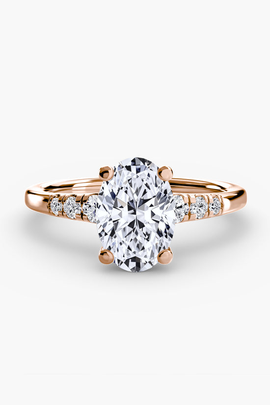 Solitaire with Shoulder Accents