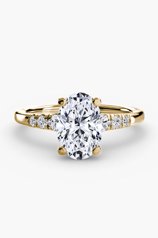Solitaire with Shoulder Accents