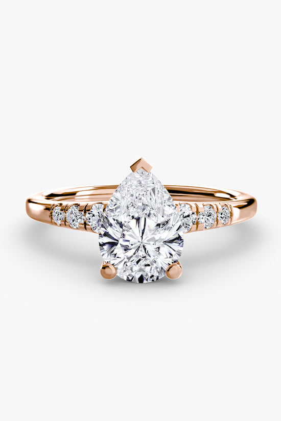 Solitaire with Shoulder Accents