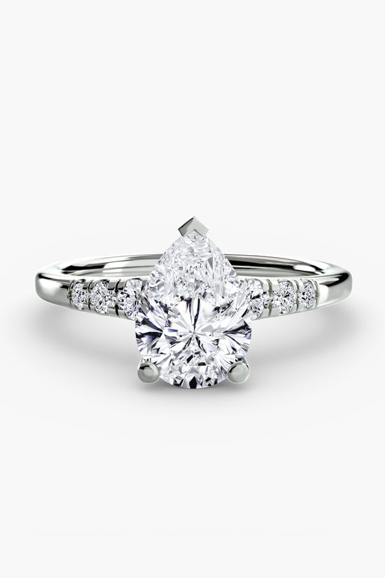 Solitaire with Shoulder Accents
