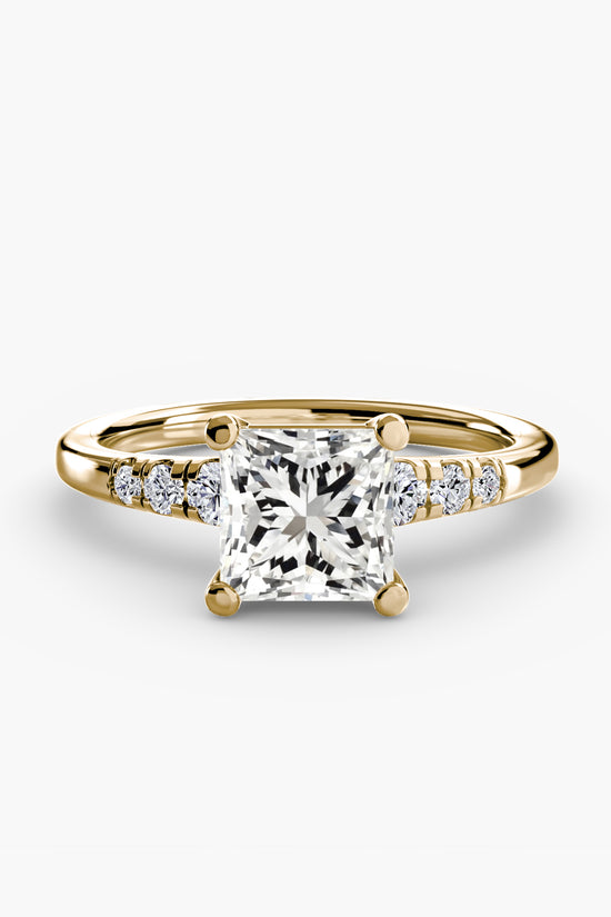 Solitaire with Shoulder Accents