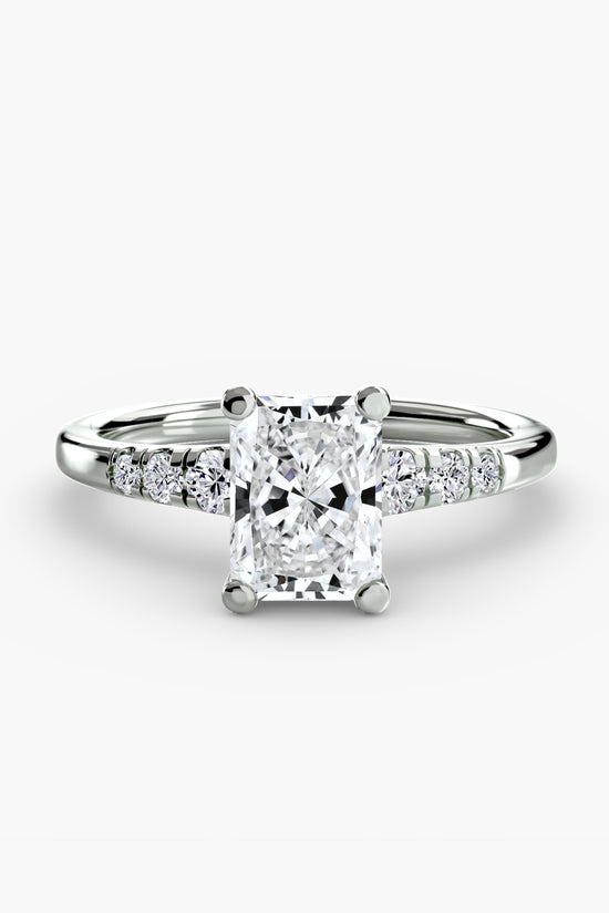 Solitaire with Shoulder Accents