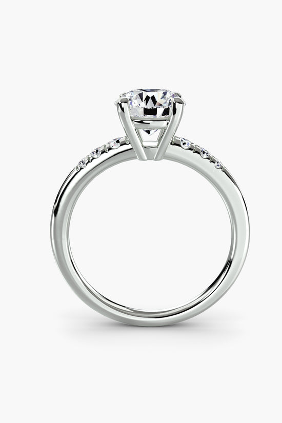 Solitaire with Shoulder Accents