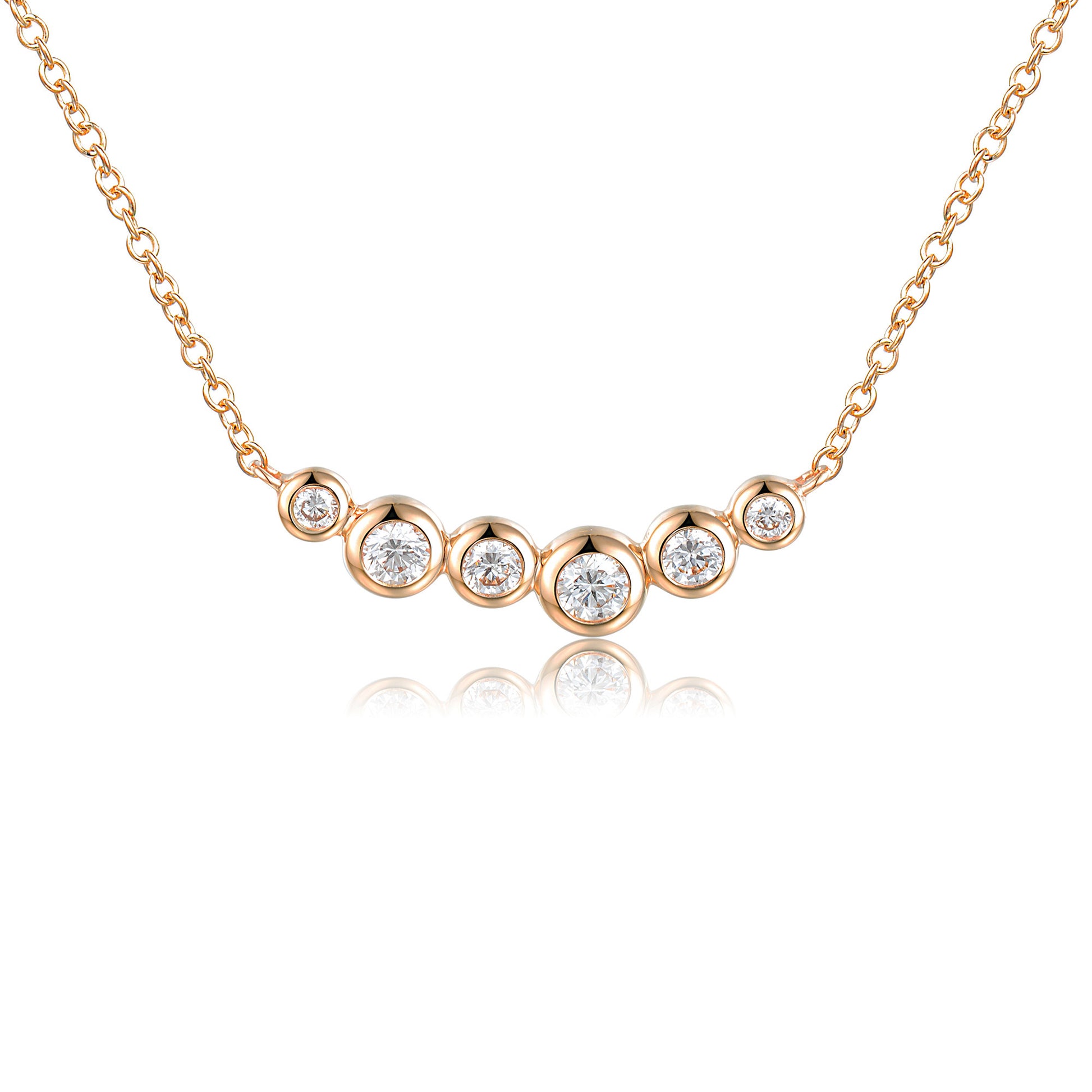 Ruobover Set 6 Stone Diamond Necklace