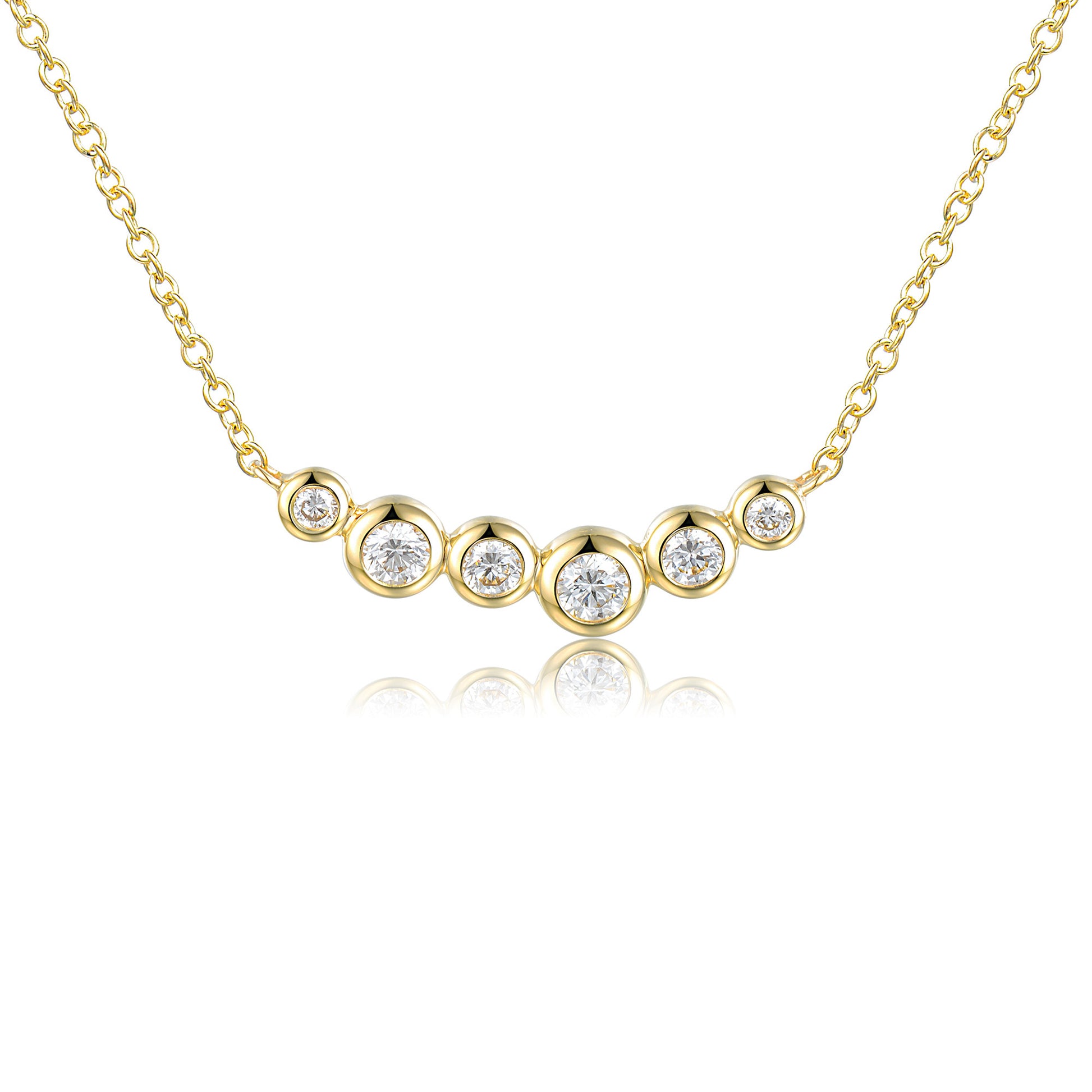 Ruobover Set 6 Stone Diamond Necklace