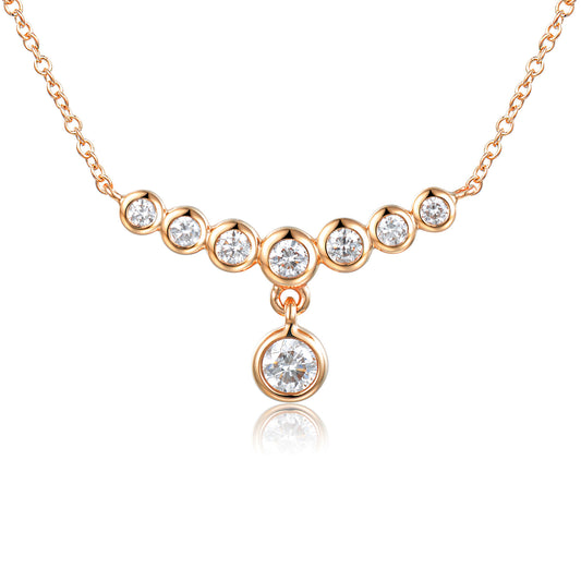 Rubover Set 8 Stone Diamond Necklace