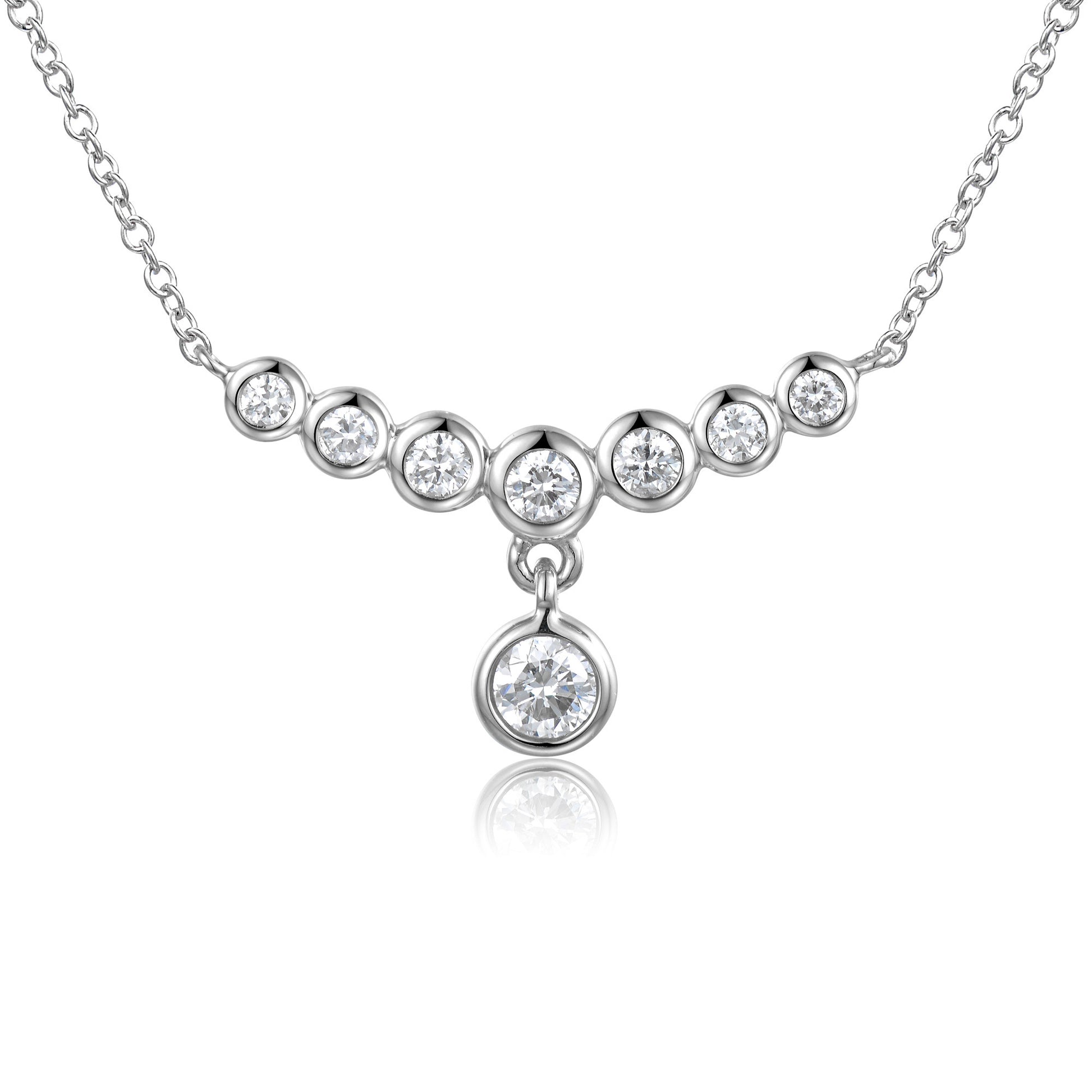 Rubover Set 8 Stone Diamond Necklace