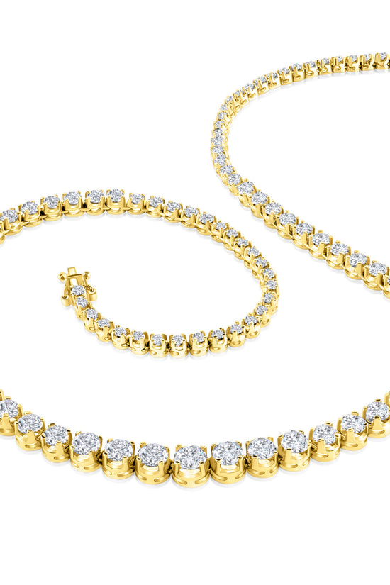 Round Brilliant Cut Diamond Graduated Necklace