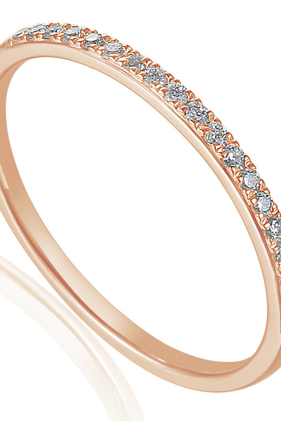 Round Brilliant Cut Diamond Micro Set Half Eternity Ring