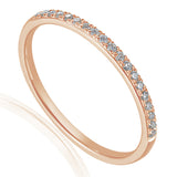Round Brilliant Cut Diamond Micro Set Half Eternity Ring