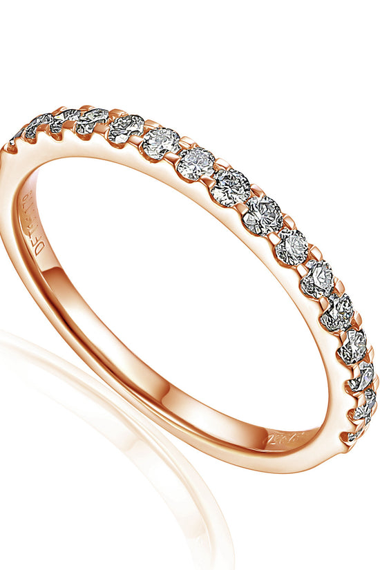 Round Brilliant Cut Diamond Micro Set Half Eternity Ring