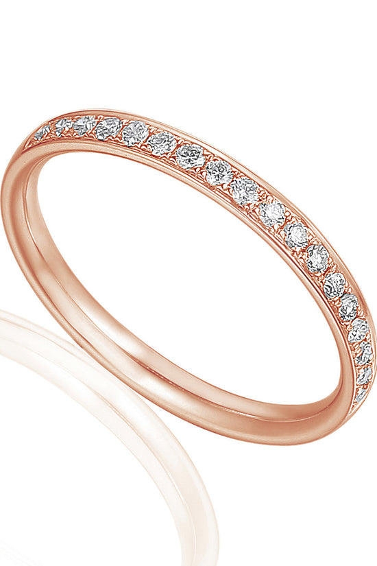 Round Brilliant Cut Diamond Micro Set Half Eternity Ring