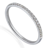 Round Brilliant Cut Diamond Micro Set Half Eternity Ring