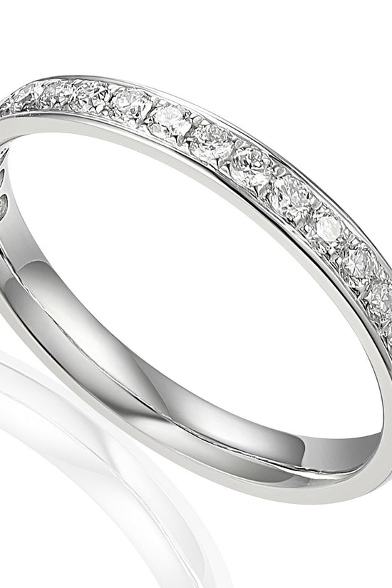 Round Brilliant Cut Diamond Micro Set Half Eternity Ring