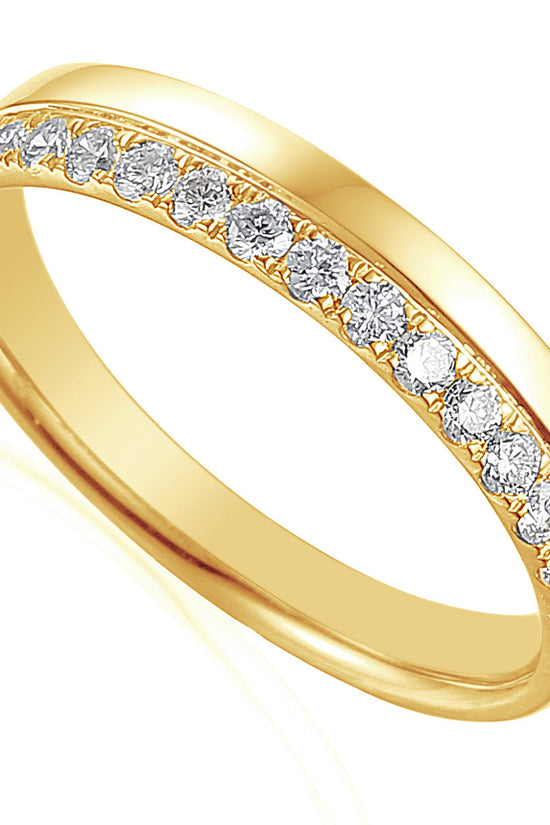 Round Brilliant Cut Diamond Micro Set Half Eternity Ring