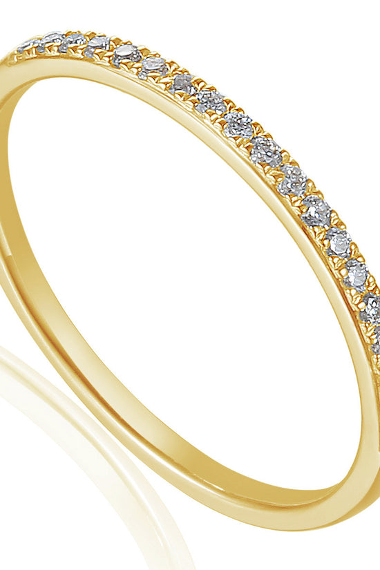 Round Brilliant Cut Diamond Micro Set Half Eternity Ring
