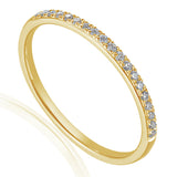 Round Brilliant Cut Diamond Micro Set Half Eternity Ring