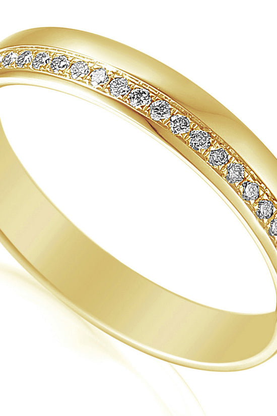Round Brilliant Cut Diamond Micro Set Half Eternity Ring