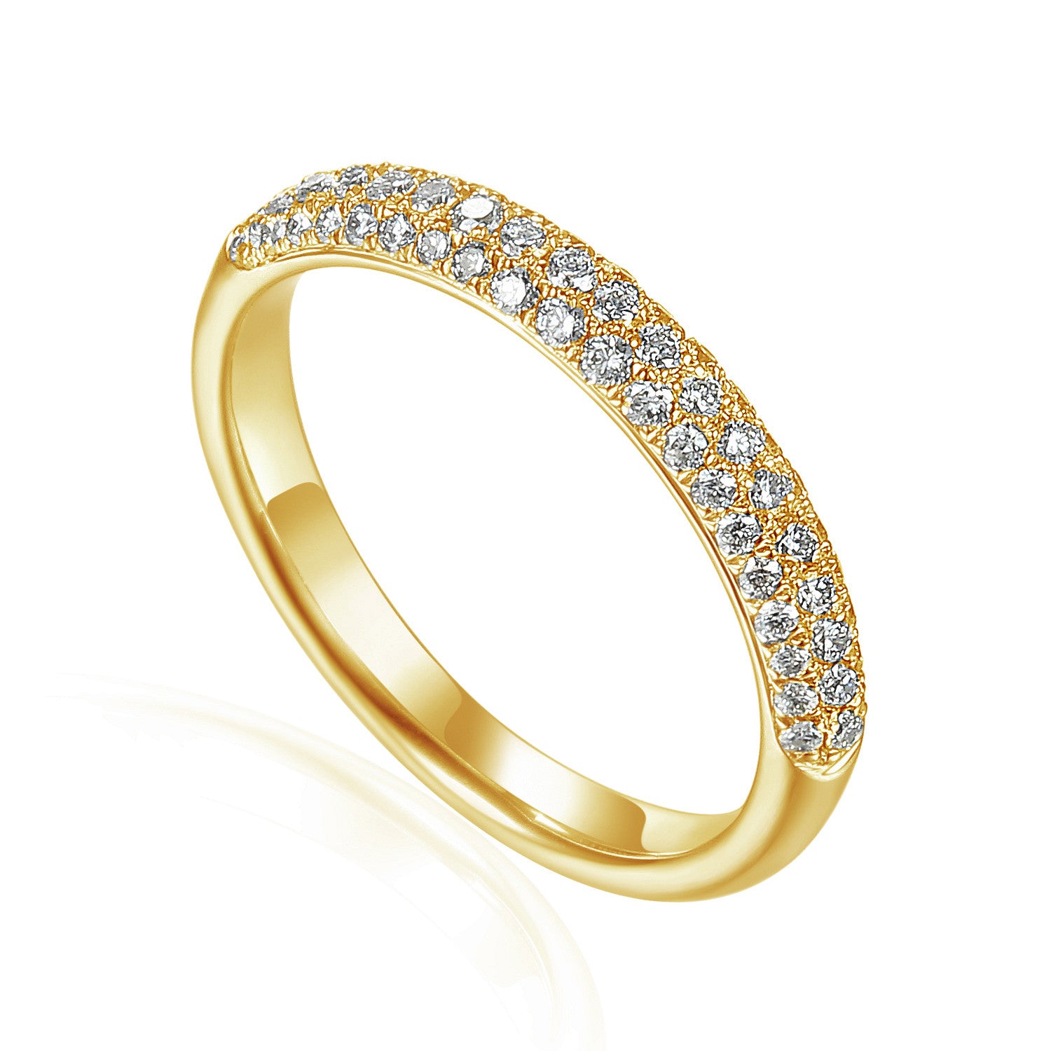 Round Brilliant Cut Diamond Micro Set Half Eternity Ring