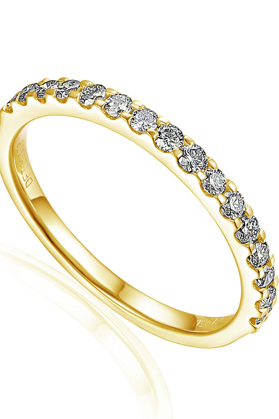 Round Brilliant Cut Diamond Micro Set Half Eternity Ring