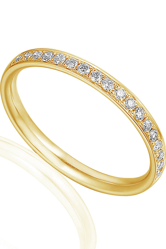 Round Brilliant Cut Diamond Micro Set Half Eternity Ring