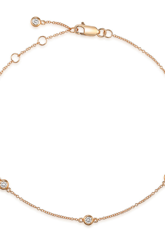 Rubover Set Round Brilliant Cut Diamond Assorted Bracelet