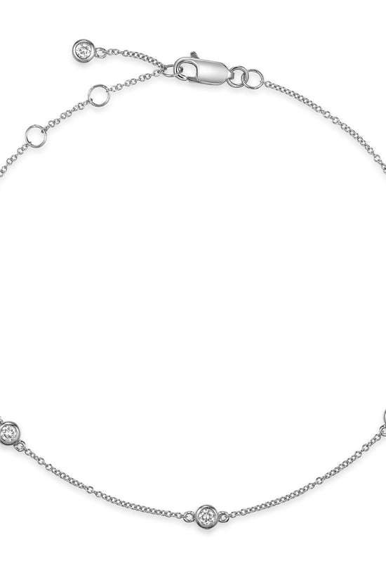 Rubover Set Round Brilliant Cut Diamond Assorted Bracelet