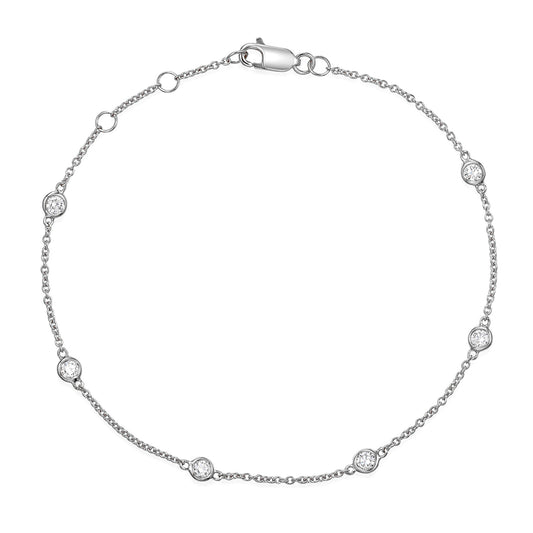 Rubover Set Round Diamond Bracelet