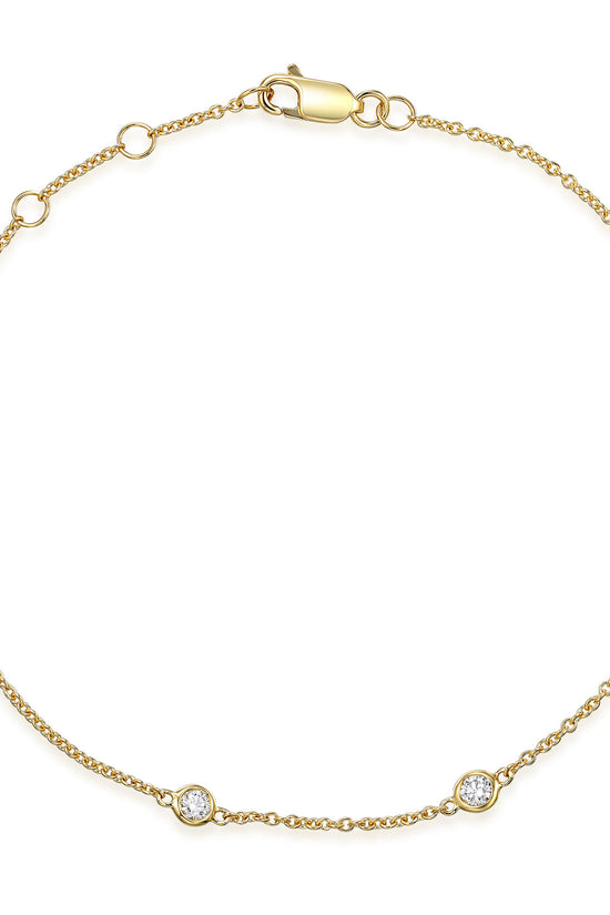 Rubover Set Round Diamond Bracelet