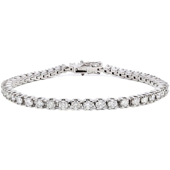 Tulip 4 Claw Diamond Tennis Bracelet