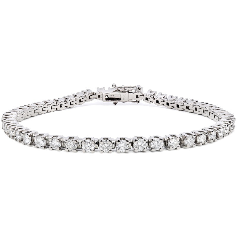 Tulip 4 Claw Diamond Tennis Bracelet