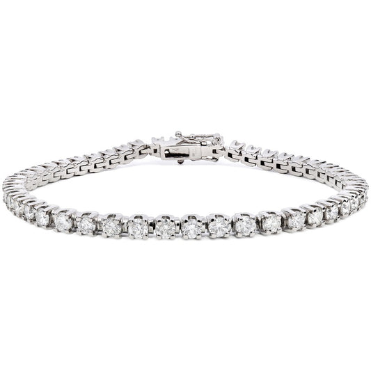 Tulip 4 Claw Diamond Tennis Bracelet