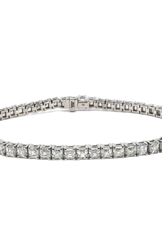 Tennis Bracelet Asscher Cut 10.63ct - 18k White Gold