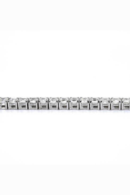 Tennis Bracelet Asscher Cut 10.63ct - 18k White Gold