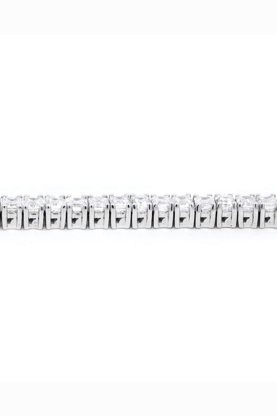 Tennis Bracelet Emerald Cut 8.71 ct 18k White Gold