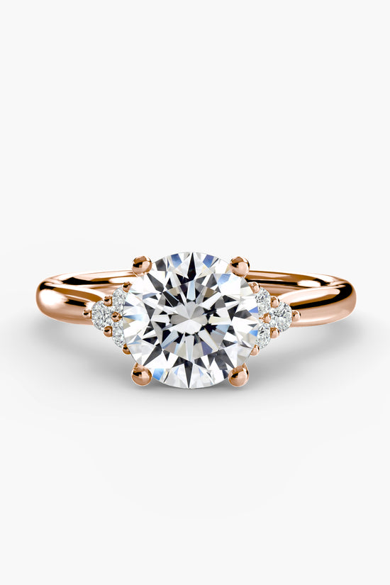 Solitaire with Cluster Shoulders
