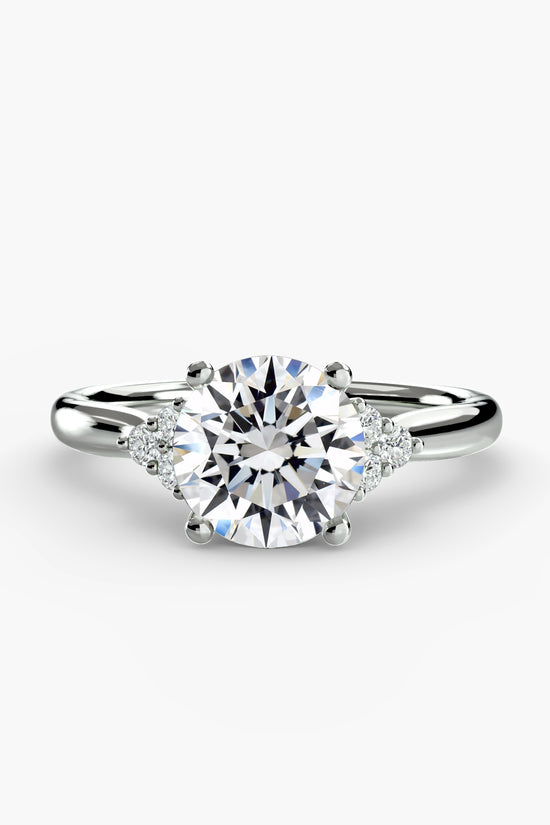 Solitaire with Cluster Shoulders